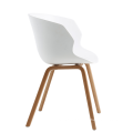 Leisure PP Plastic Seat Plywood leg dinning chair